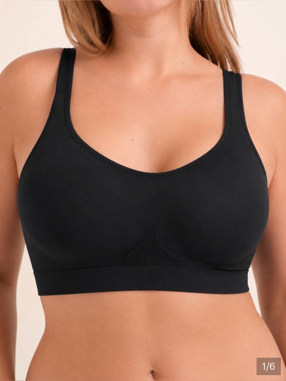 Truekind Daily Comfort Wireless Shaper Bra Black 4X NWT Seamless Coverage pc